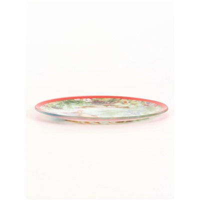 Тарелка новогодняя плоская «Лесная сказка», d=20 см