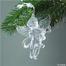 Новогоднее украшение Ангел с арфой / G1-19 /уп 500/