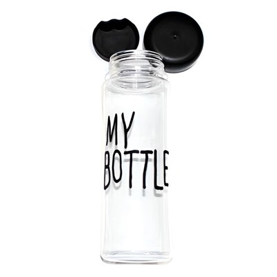 Бутылка для воды My bottle, 500 мл, 19.5×6.5 см, чёрная