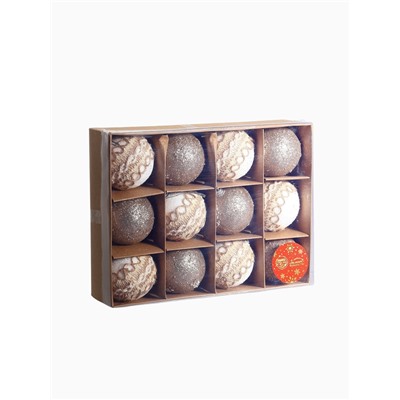 Ёлочные игрушки «Орсон», шары новогодние, d=6 см, 12 шт., галант