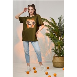 Футболка 8374 Чебурашка (Хаки)