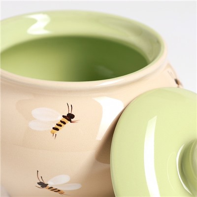 Горшок для запекания Псковский гончар «Аромат лета», 500 мл, керамика, бежевый