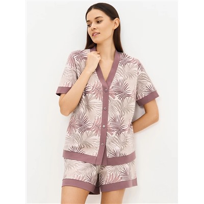 Omsa Пижама OmD 0240D SELVATICA Пижама принт. женская (Рубашка кор.рукав+Шорты), CO