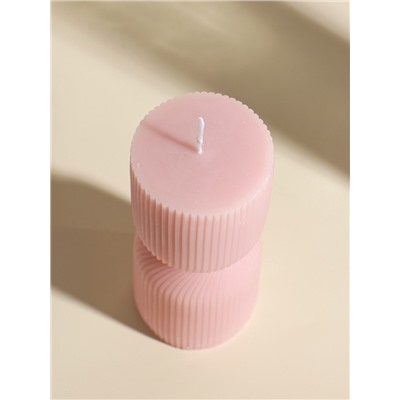 Свеча декоративная «Греция», нежно-персиковая, 6×6×14 см