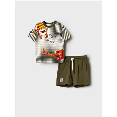 Комплект детский трикотажный для мальчиков: джемпер (футболка), шорты