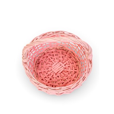 Корзина плетёная для хранения Vite, с ручкой, розовая, набор 2 шт.