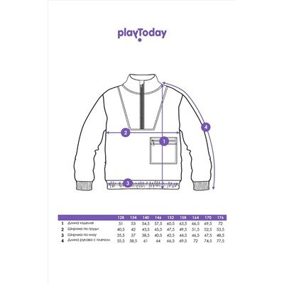 Толстовка PLAYTODAY, 1223136