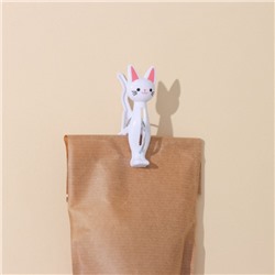 Прищепки для белья «Коты», 7×2×4 см, 4 шт., белые