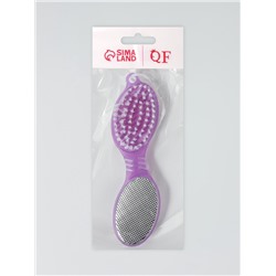 Пилка для пяток, 4 в 1, с пемзой, с щёткой, 17 см, МИКС