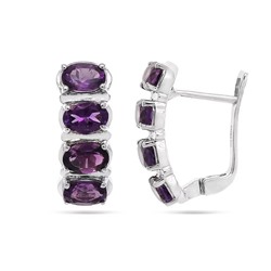 Серьги из серебра аметист, Киноа
