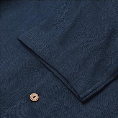 Костюм детский (рубашка и шорты) «Крошка Я» Linen, рост 86-92 см, синий