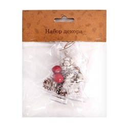 Елочная игрушка с природным декором «Зимняя ёлочка»