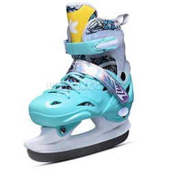 Коньки (размер M35-38) бирюзовые, в сумке