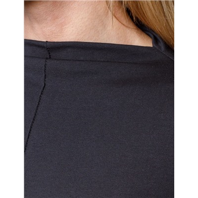 Джемпер с цельнокроеным воротом из премиального хлопка