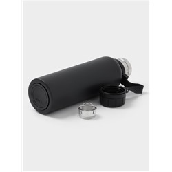 Термос 1 л «Мастер К», с ситечком, сохраняет тепло до 8 ч, нержавеющая сталь, черный