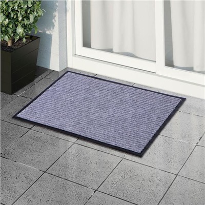 УЦЕНКА Коврик влаговпитывающий ребристый «Стандарт», 50×80 см, цвет серый