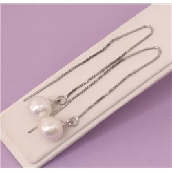 Серьги родий  H01-10496