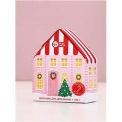 Соль для ванны с сухой пеной «Волшебный домик», аромат: праздничная карамель, 300 г, Чистое счастье