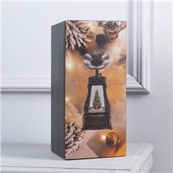 Светодиодная фигура «Граммофон с Дедом Морозом» 11×28×11 см, пластик, батарейки ААх3 (не в комплекте), USB, свечение тёплое белое