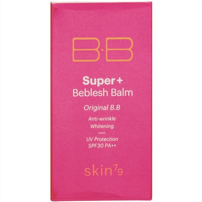 Skin79, Super+ Beblesh Balm, оригинальный BB-крем, SPF 30 PA++, розовый, 40 мл (1,35 жидк. унции)