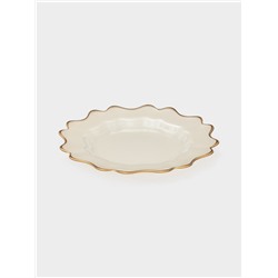 Тарелка Magistro Rosella, d=21 см, стекло, бежевая