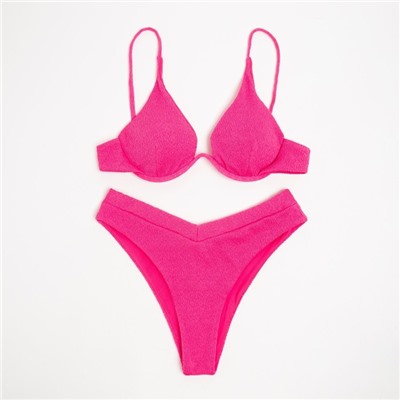 Купальник раздельный бельевой женский MINAKU, размер 46, розовый