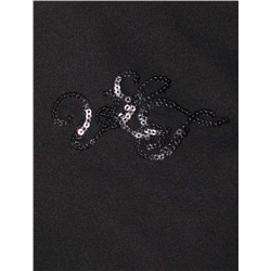 Нарядная футболка с принтом фольгой из премиального хлопка с эластаном