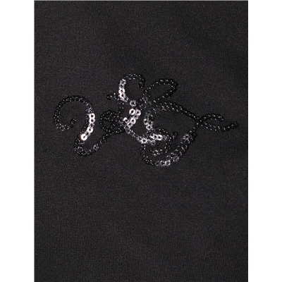 Нарядная футболка с принтом фольгой из премиального хлопка с эластаном