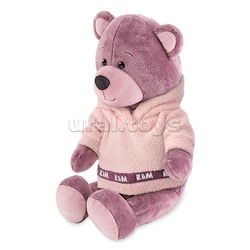 Мишка Ронни в худи цвета лотоса, 21см, в коробке