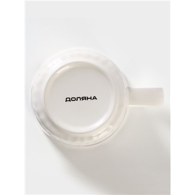 Кружка Доляна «Коты-аристократы», 350 мл, фарфор, белая