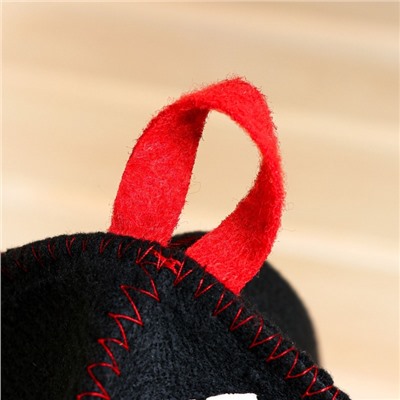 Шапка для бани и сауны, с аппликацией «Не верь слухам, я хуже», полиэфир 70%, шерсть 30%