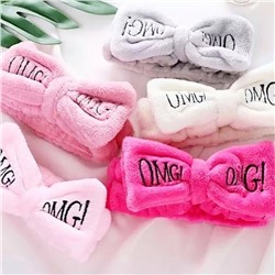 Косметическая повязка для волос OMG (Малиновая)