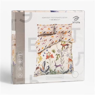 Постельное бельё 1.5-спальное «Этель» Animals, поплин