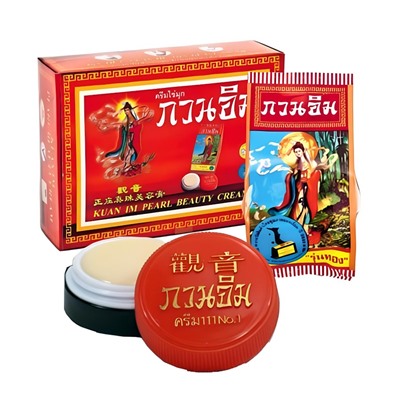 Отбеливающий жемчужный крем от пигментных пятен и акне Kuan Im 111, 5 гр. Таиланд