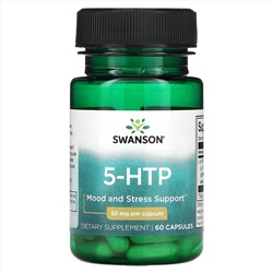 Swanson, 5-HTP, 50 мг, 60 капсул