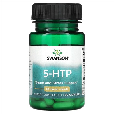 Swanson, 5-HTP, 50 мг, 60 капсул