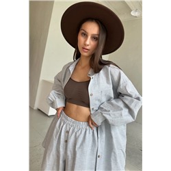 Костюм женский  SET065/04/Белый, голубой