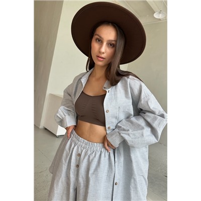 Костюм женский  SET065/04/Белый, голубой