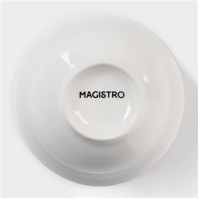 Салатник Magistro «Кувшинка Бланш», 220 мл, d=10 см, фарфор, белый