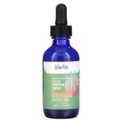 Life-flo, Жидкий йод плюс натуральный вкус апельсина,  2 жид.унции(59 мл)
