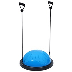 УЦЕНКА Полусфера BOSU гимнастическая ONLYTOP, массажная, с насосом, 46×20 см, синяя