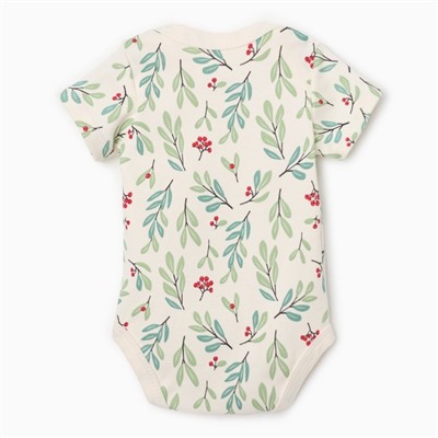 Боди детское «Крошка Я» Christmas, рост 68-74 см, молочное