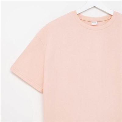 Футболка женская MINAKU OVERSIZE FIT, цвет персиковый, размер 42