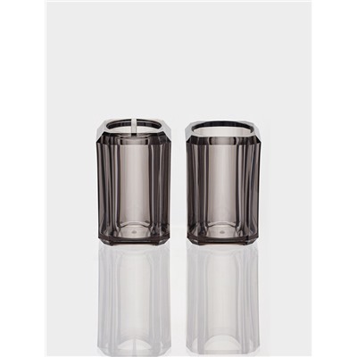 Набор для ванной "Кристалл" 4 предмета (дозатор, 2 стакана, мыльница)