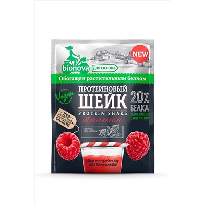 Шейк протеиновый с Малиной "Bionova" 25г ЭКОПРОДУКТЫ, 1189811