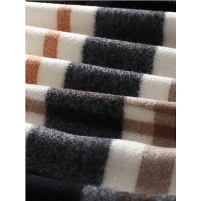 Плед с бахромой «Этель» Black square, 120×120 см, бежевый