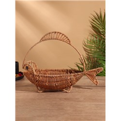 Корзинка в форме рыбки, 11×32×25 см, ротанг
