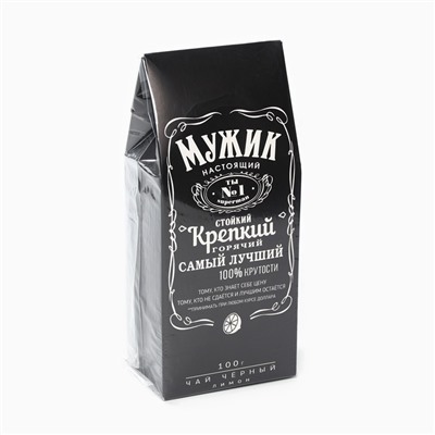 Чай подарочный «Настоящему мужику», вкус мята, 100 г (18+)