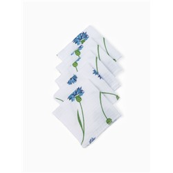 Набор платочков «Крошка Я» Cornflowers вид 2, 20×20 см-5 шт., муслин, хлопок 100%