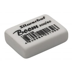 Ластик "Boom" 300/80 каучук 26х18.5х8мм белый 181146 (1204439) SILWERHOF
